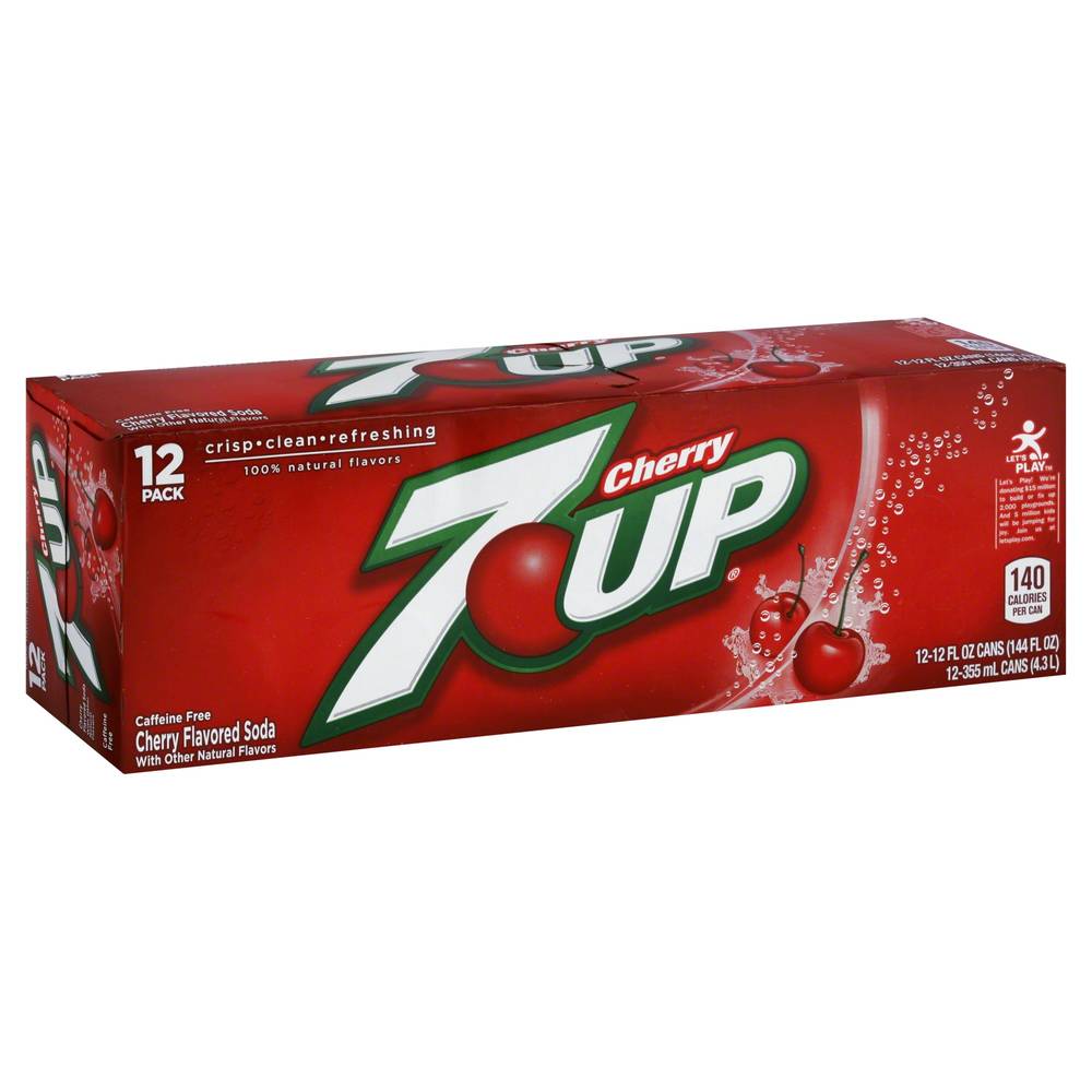 7Up Cherry Flavored Soda (12 ct, 12 fl oz)