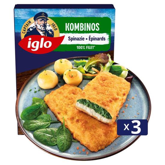 Captain Iglo Kombinos Épinards 3 Pièces 300 g