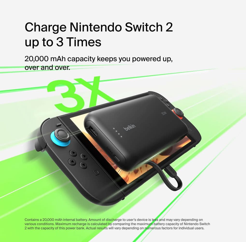 Belkin Gaming Power Bank 20k With Usb-C Cable 30w Delivery Near Me | Order  Online | Uber Eats
