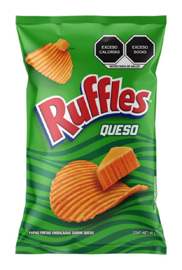 Ruffles · Papas fritas onduladas, queso (48 g)