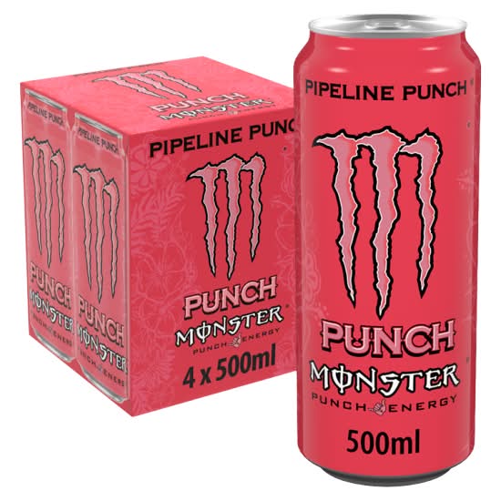 Monster Energy Pipeline Punch, Energy Drink (4 x 500ml)