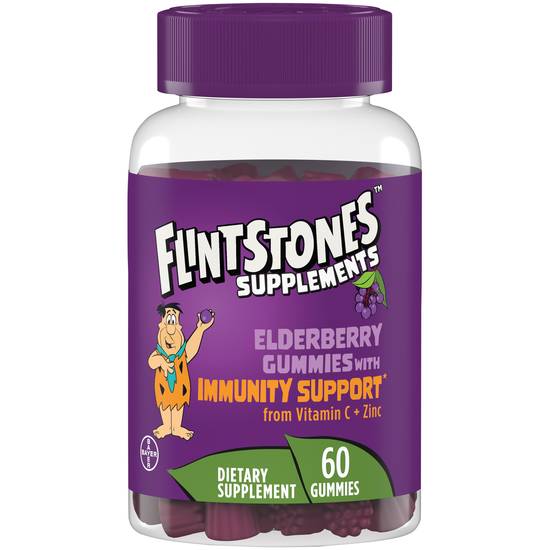 Flintstones Kids Elderberry Gummies with Immunity Support, 60 CT
