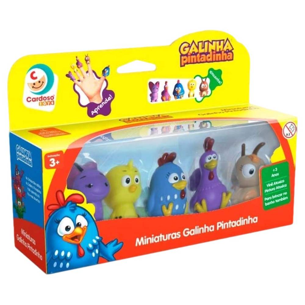 Cardoso toys miniaturas galinha pintadinha (5 peças)