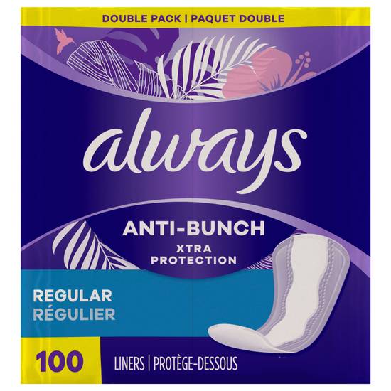 Always Dailies Xtra Protection Regular Liners (100 liners)