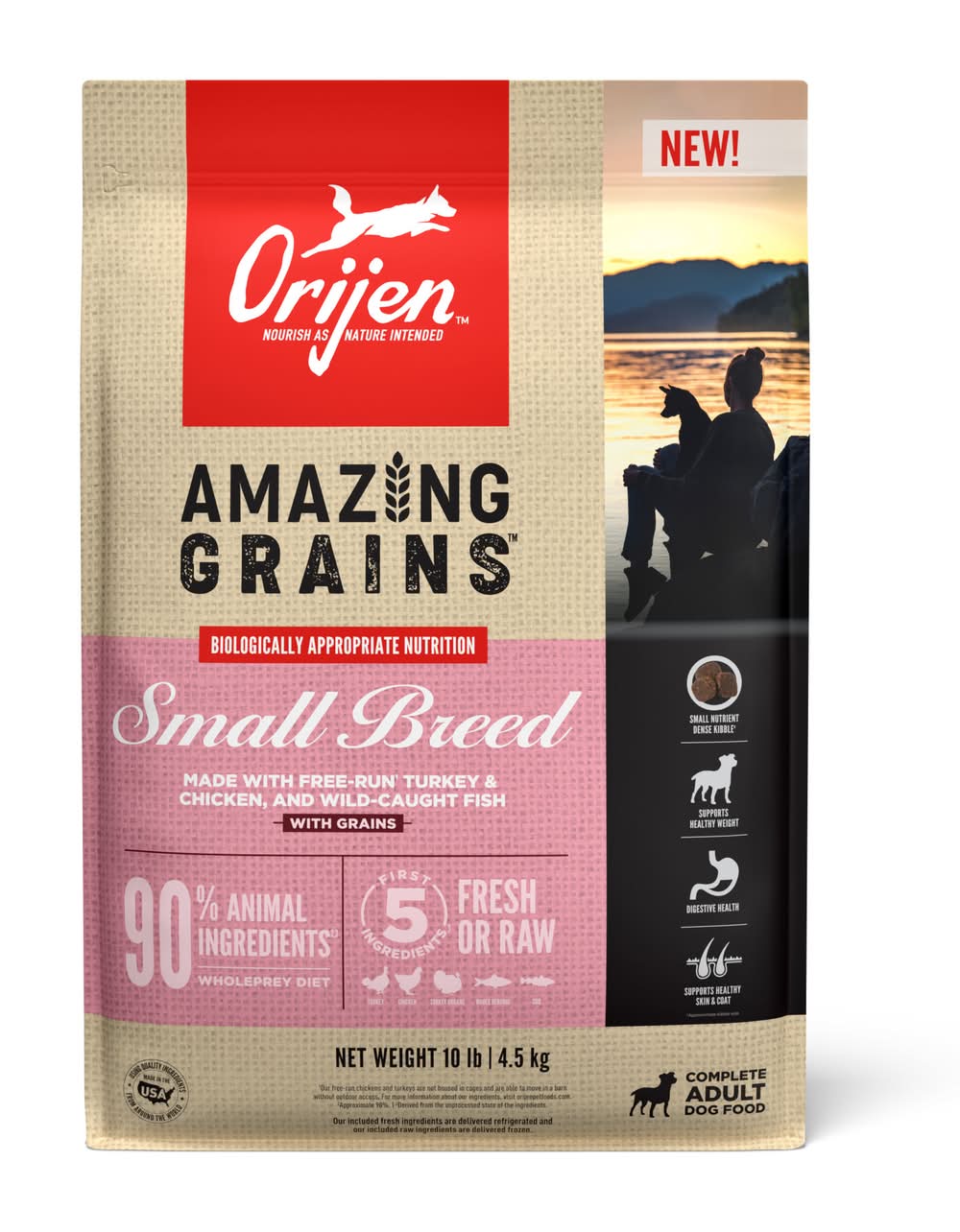 Orijen Amazing Grains Small Breed Dry Dog Food (10 lbs)