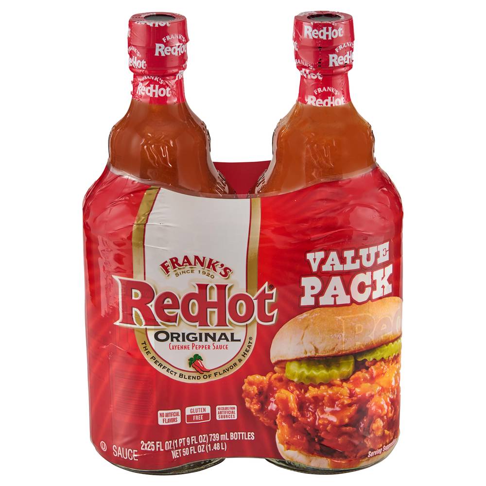 Frank's RedHot Original Cayenne Pepper Hot Sauce (2 x 25 fl oz)