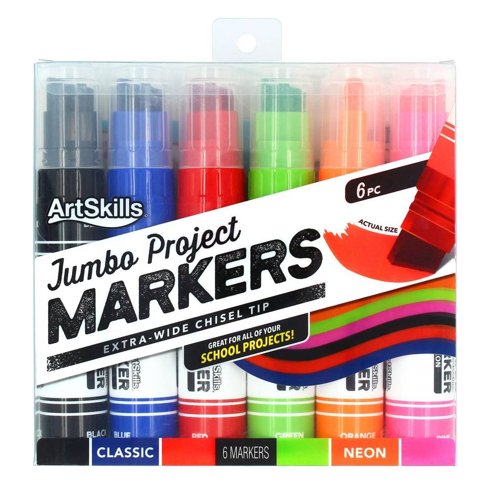 Artskills Project Classic and Neon Marker (6 ct)