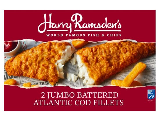Iceland Harry Ramsden’s Jumbo Battered Atlantic Cod Fillets (2 pack)