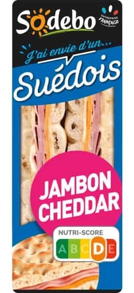 Sodebo - Suédois sandwich préparé, jambon-cheddar (2)