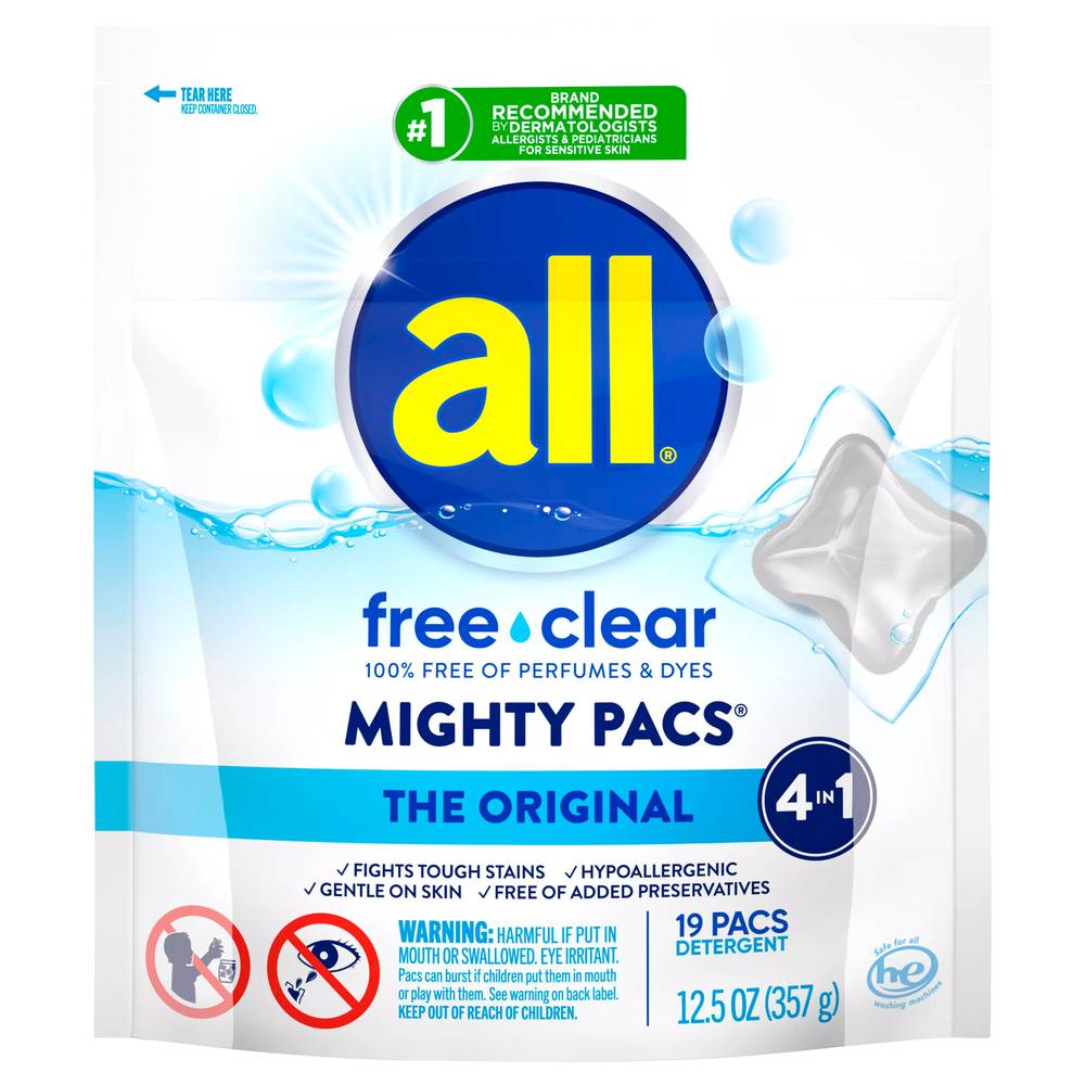 All Stainlifters Free Clear 100% Free Of Perfumes & Dyes Detergent (19 ct)