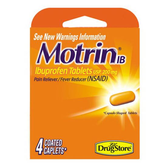 Motrin Ibuprofen Pain Reliever 4 Count