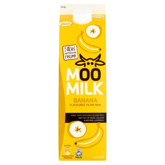 Moo Milk Banana Flavoured 1% Fat Milk (1 litre)