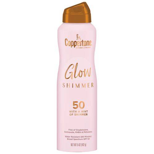 Coppertone Glow SPF 50 Shimmer Sunscreen Spray - 5.0 oz