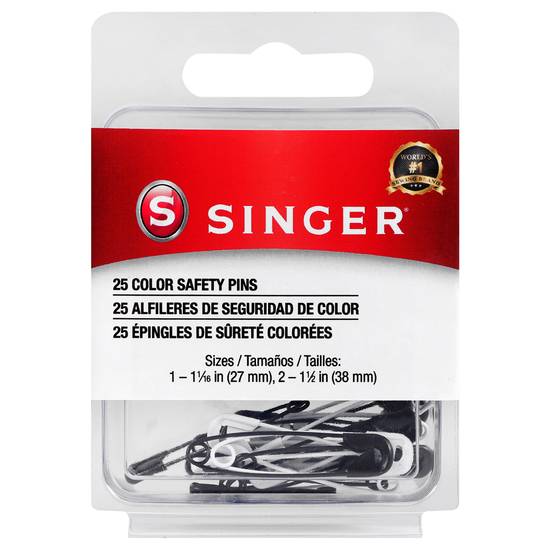 Singer Black & White Safety Pins (25 ct)