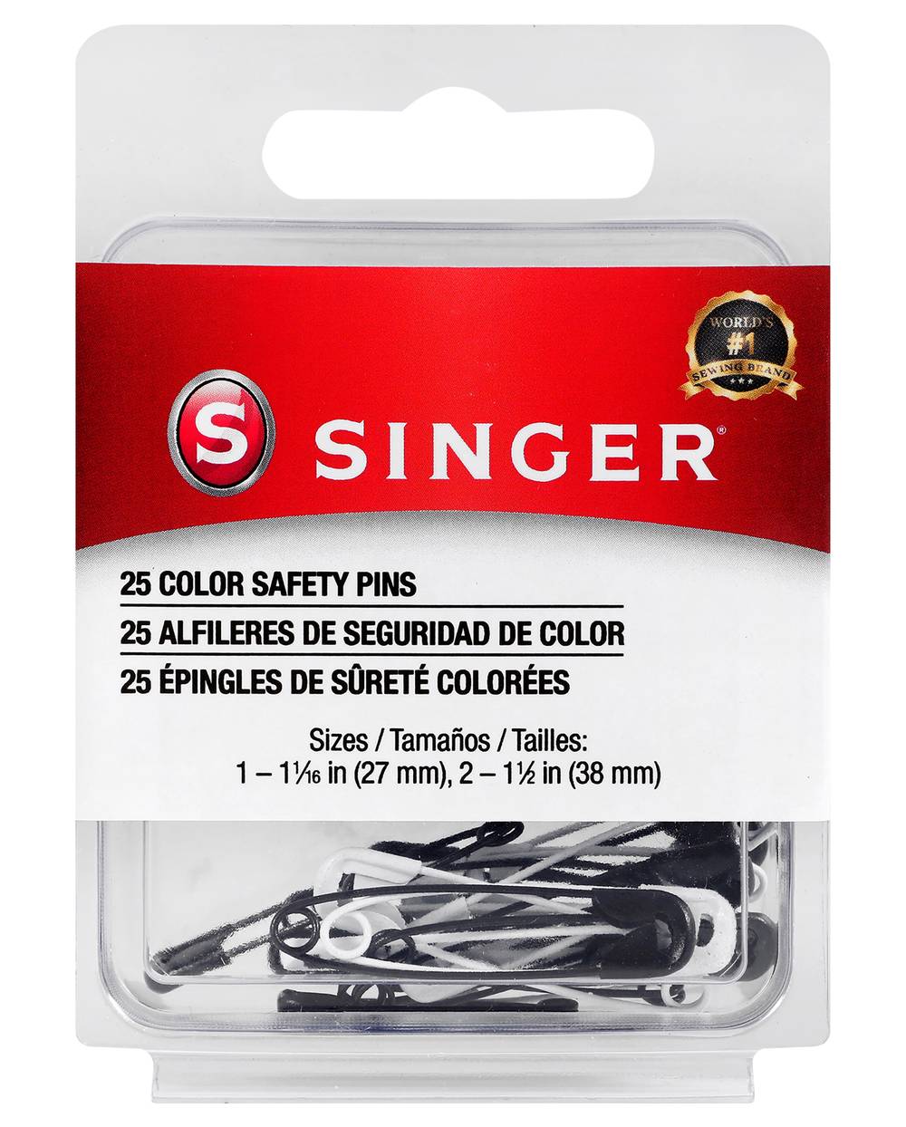 Singer Black & White Safety Pins