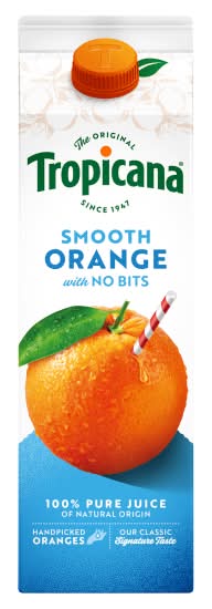 Tropicana Smooth Orange Juice With No Bits (900ml)