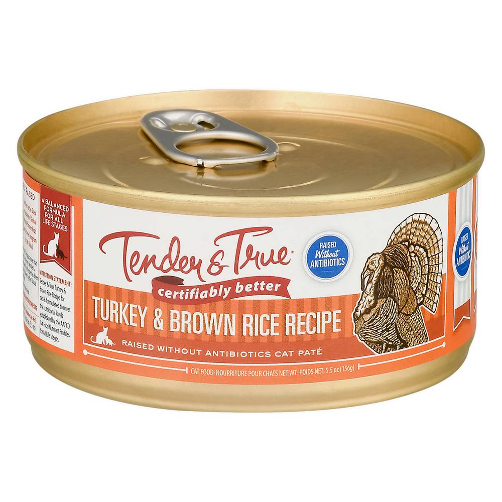 Tender & True Turkey & Brown Rice Recipe Cat Food (5.5 oz)