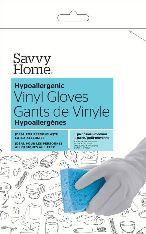 Savvy Home Hypoallergenic Vinyl Gloves