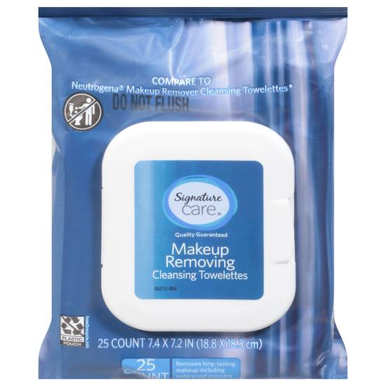 Signature Care Makeup Removing Cleansing Towelettes (25 ct)