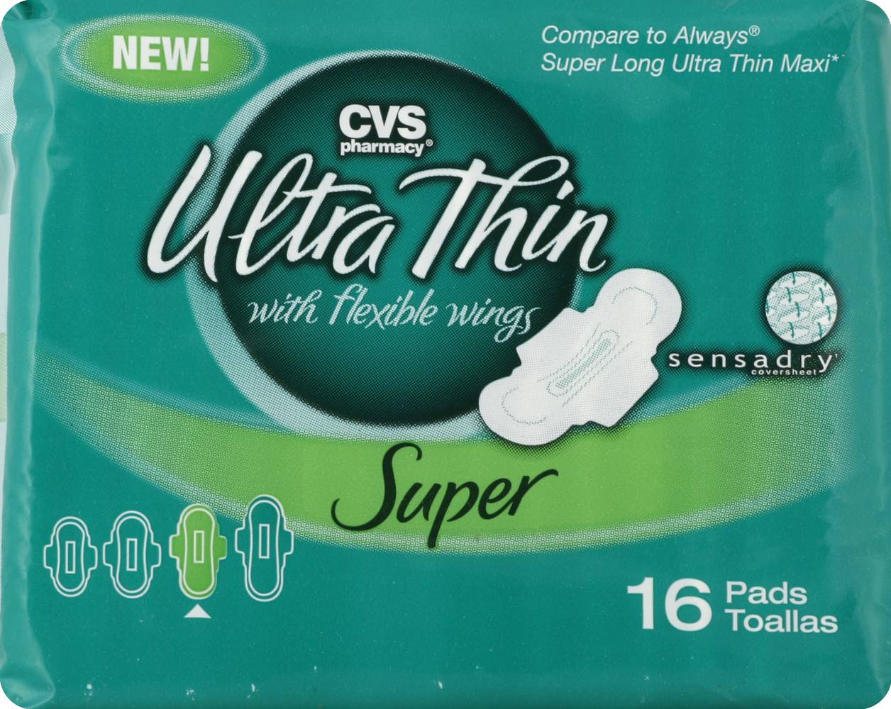 CVS Pharmacy Ultra Thin Pads (16 ct)