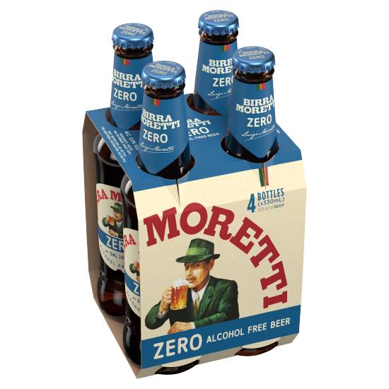 Birra Moretti Zero Alcohol-Free Beer (4 ct, 330ml)