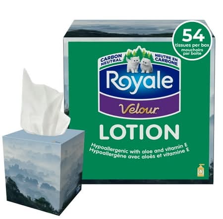 Royale Velour 3 Ply Hypoallergenic Lotion Facial Tissues (54 ct)