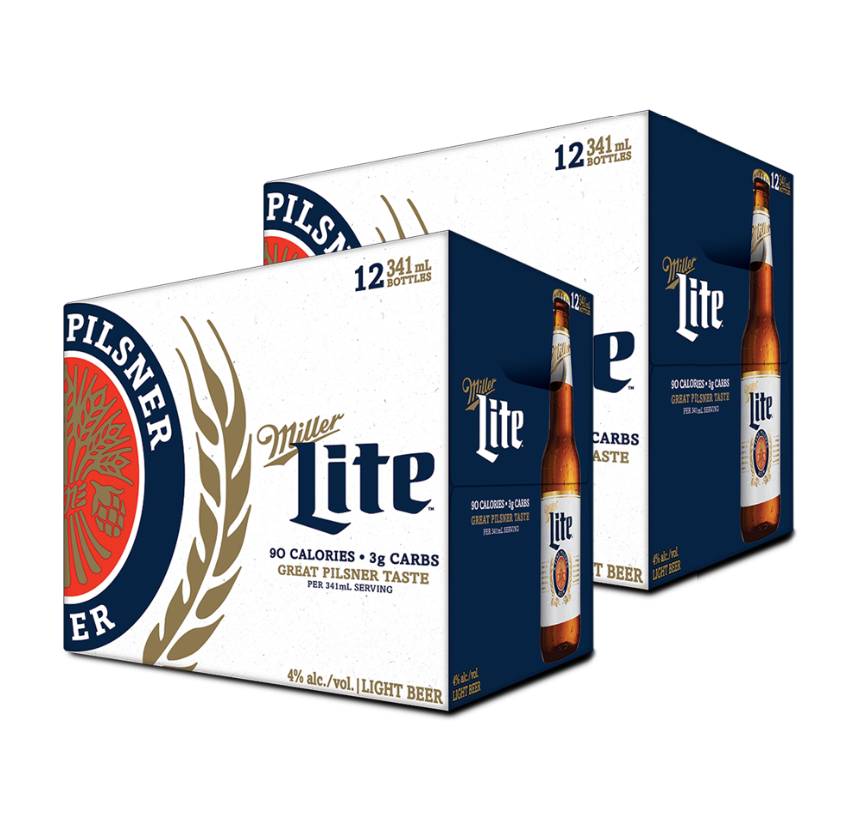 Miller Lite  (24 Bottles, 341ml)