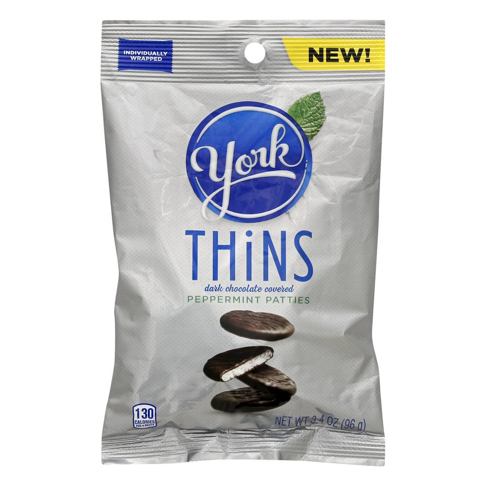 York Thins Dark Chocolate Covered Peppermint Patties