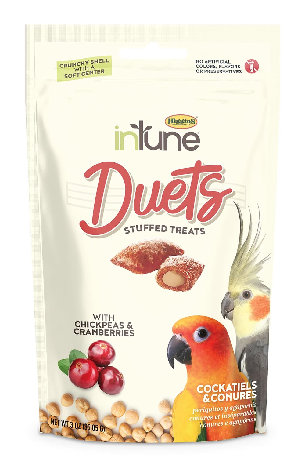 inTune Duets Chickpeas and Cranberry Bird Treat (Size: 3 Oz)