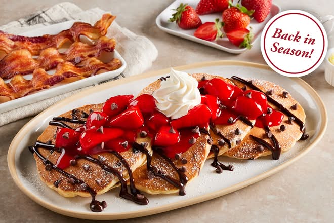 Chocolate Strawberry Hotcakes Combo