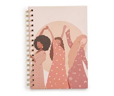 Peach & Pink Ladies Spiral-Bound Journal