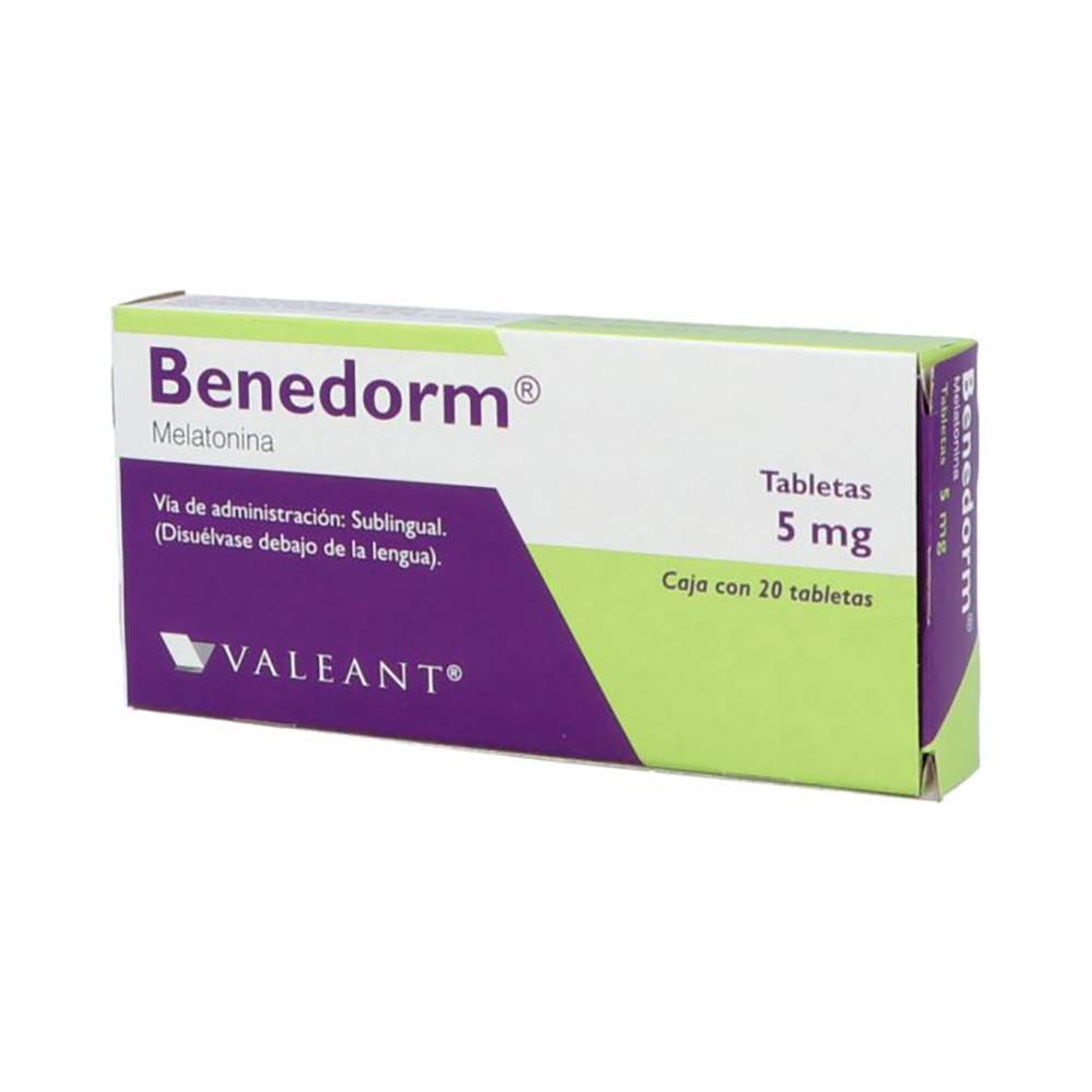 Valeant benedorm melatonina tabletas 5 mg (20 piezas)