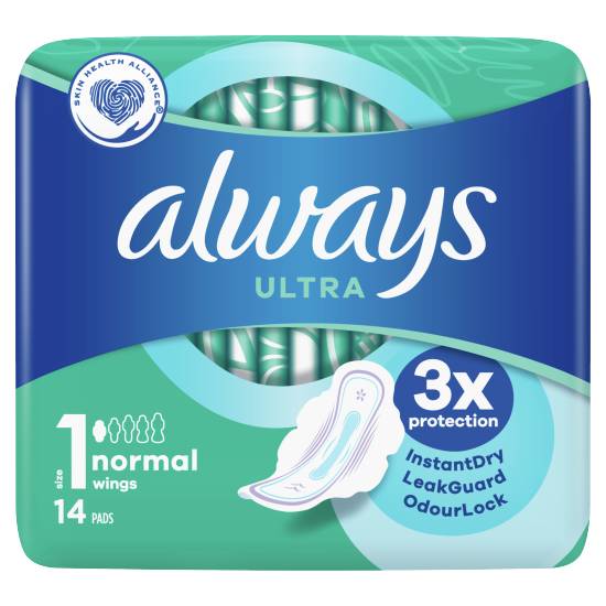 Always Ultra Sanitary Towels Normal (size 1) Wings