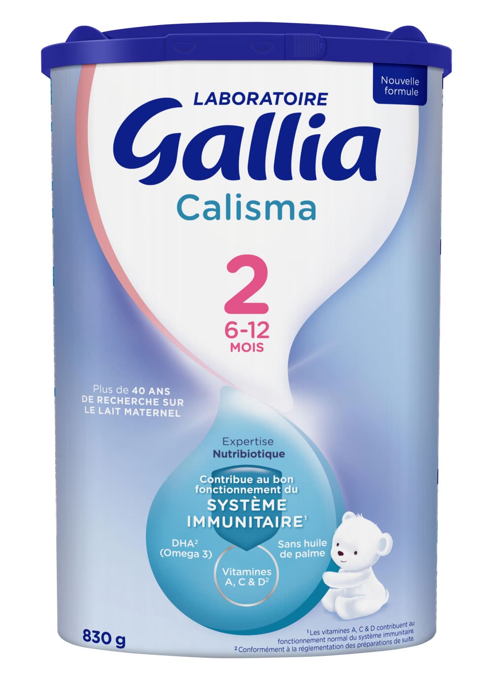 Laboratoire Gallia - Lait bébé en poudre 2ème âge dès, 6-12 mois (830g)