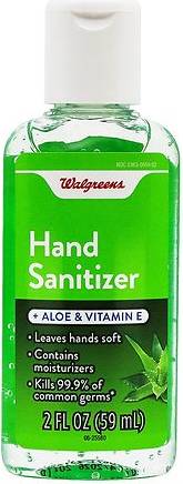 Walgreens Hand Sanitizer + Aloe & Vitamin E (2 fl oz)