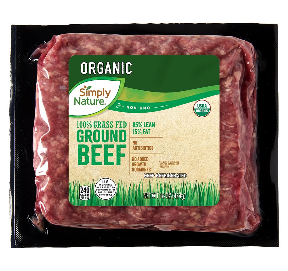 Simply Nature 100% Organic Grass Fed Ground Beef (16 oz)