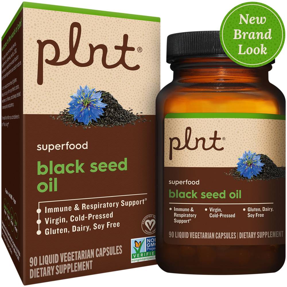 Plnt Superfood Black Seed Oil Liquid Vegetarian Capsules