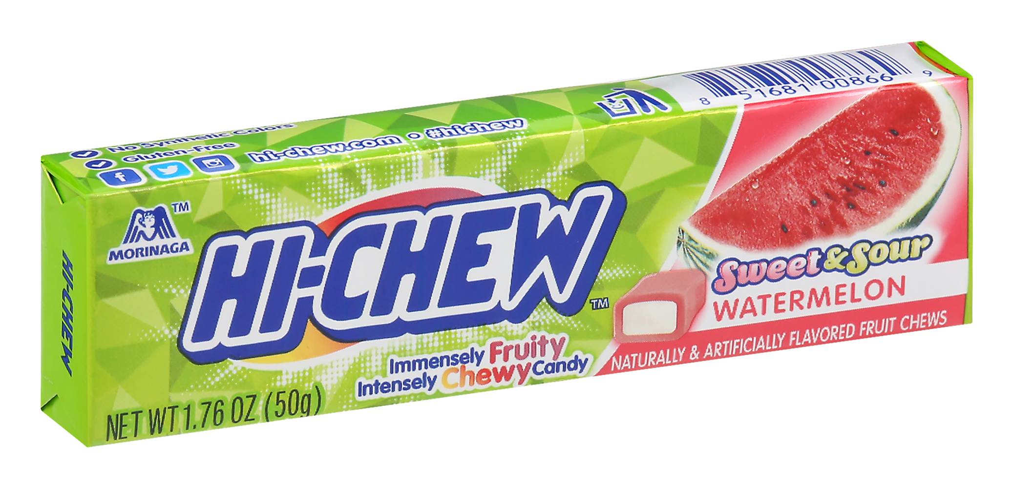 Hi-Chew Sweet & Sour Watermelon Chewy Candy (1.8 oz)