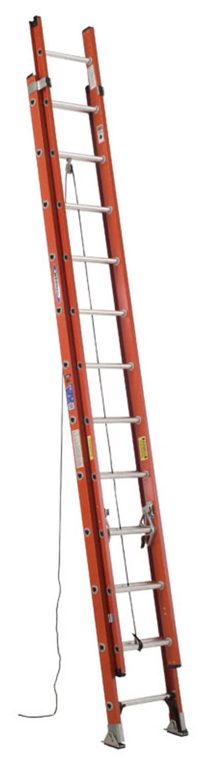 Werner 24 Ft. H Fiberglass Extension Ladder Type Ia 300 Lb. Capacity