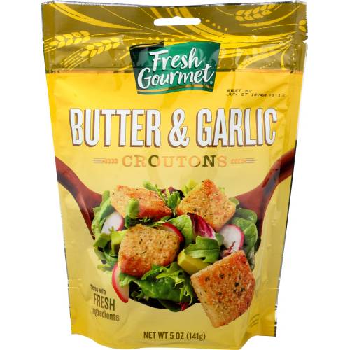 Fresh Gourmet Butter Garlic Croutons