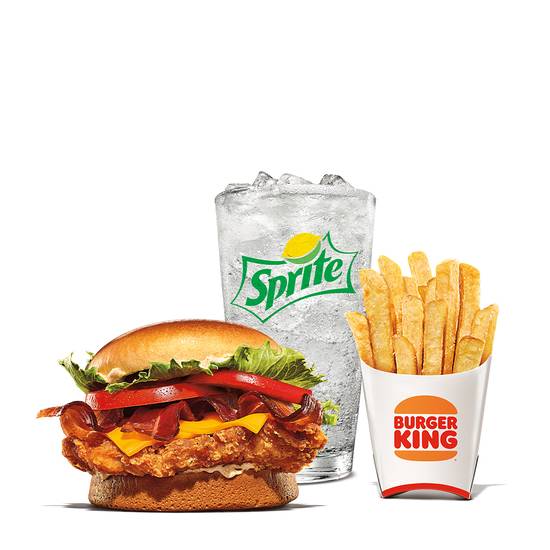 BBQ Bacon and Cheese BK Royal Crispy Chicken Combo