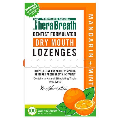 TheraBreath Dry Mouth Lozenges Mandarin Mint - 100.0 ea