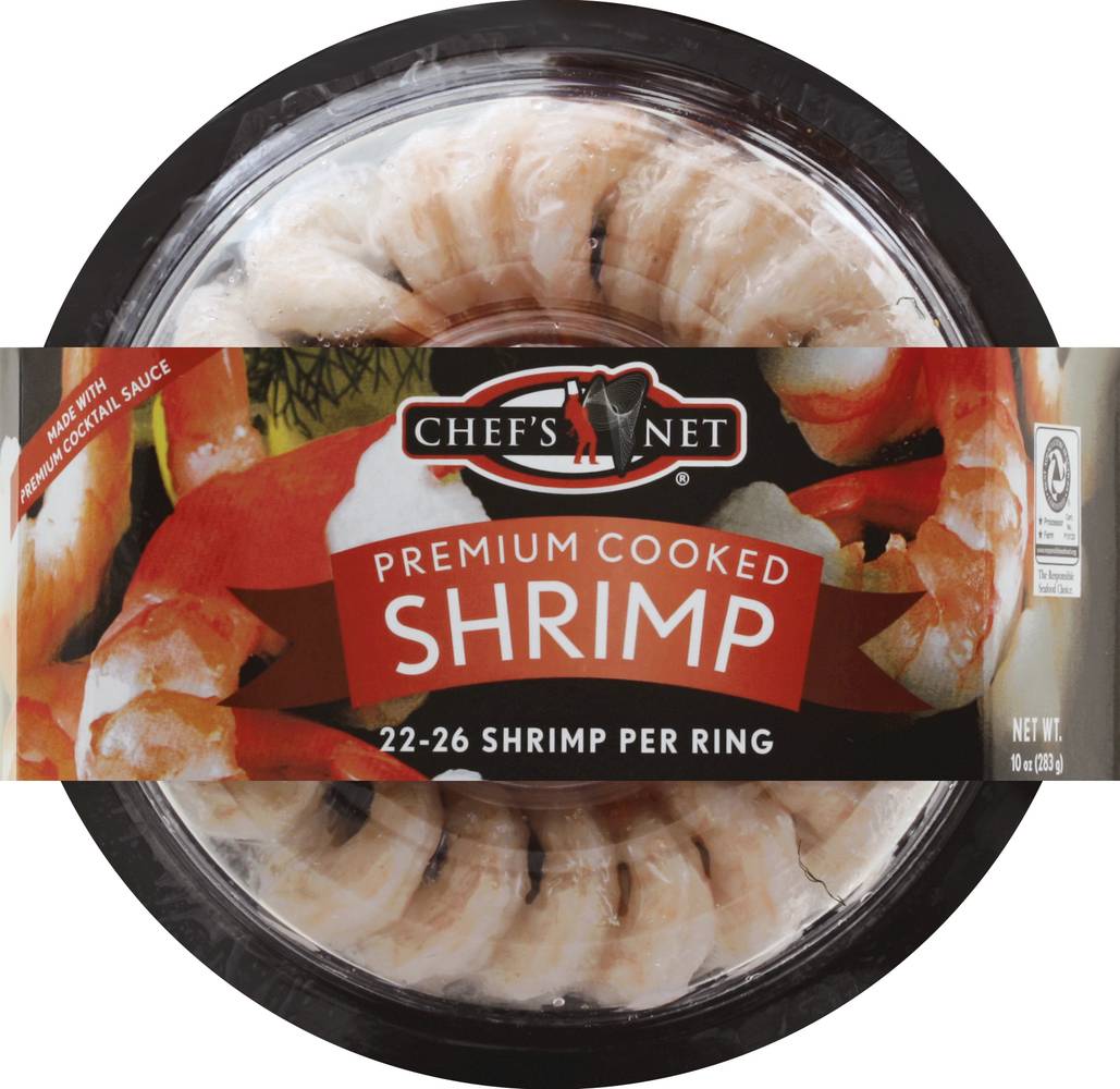 Chef's Net Premium Cooked Shrimp (10 oz, 26 ct)