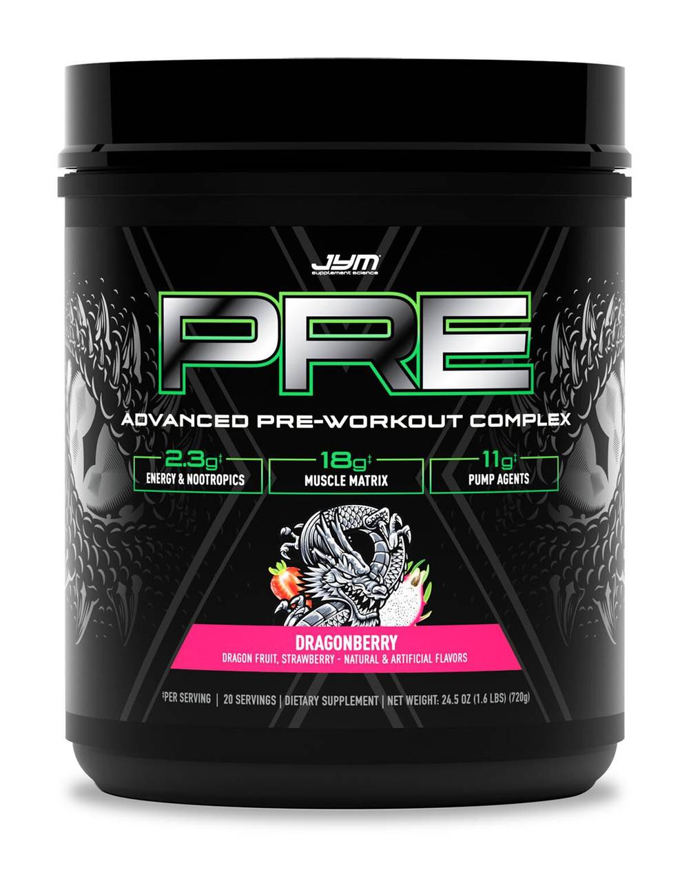 Jym Pre X Advanced Pre-Workout Complex, Dragonberry (1.6 lbs)