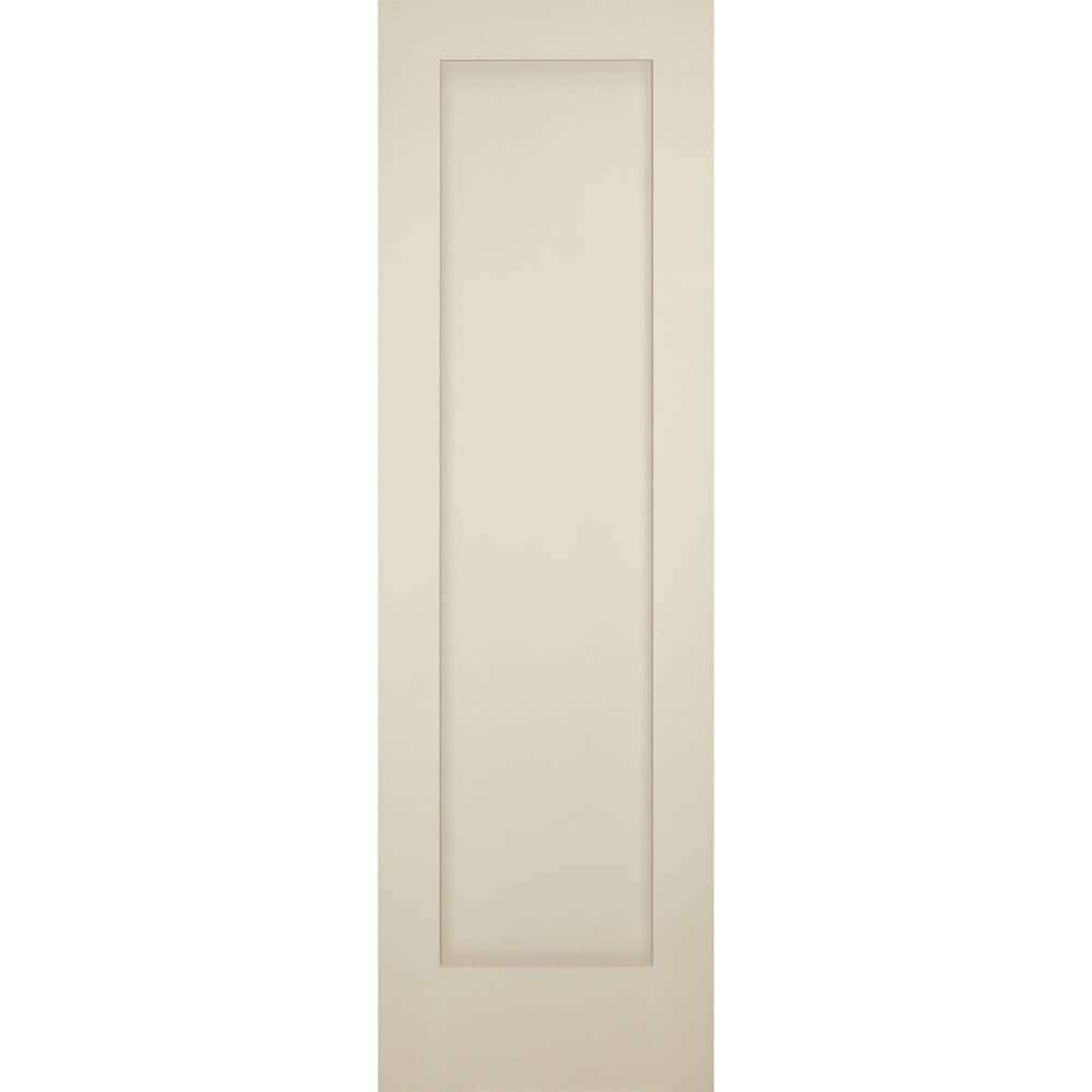 Builders Choice 24 In. X 80 In. 1-Panel Shaker Solid Core Primed Pine Interior Door Slab