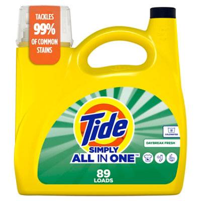 Tide Daybreak Fresh Simply All in One Liquid Detergent (117 fl oz)