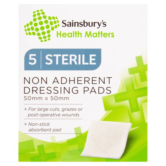 Sainsbury's Health Matters Sterile Non Adherent Dressing Pads x5