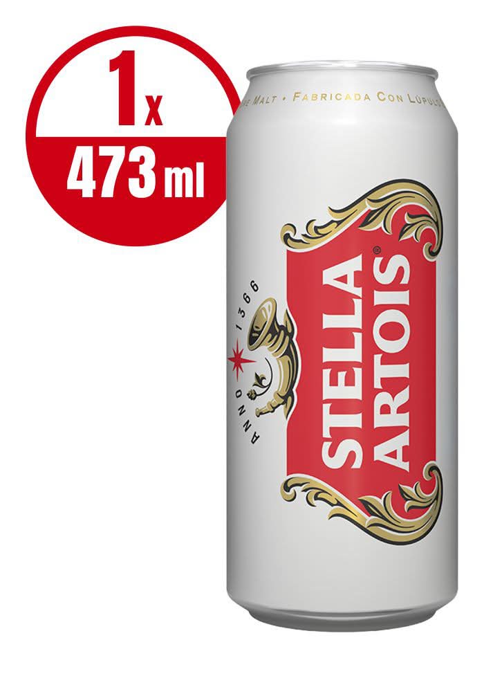 Stella Artois cerveza premium lager (473 mL)