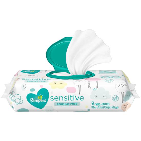 Pampers Baby Wipes Sensitive Perfume Free (56 ct)