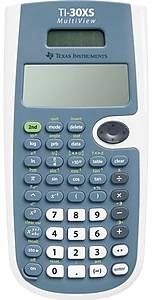 Texas Instruments MultiView 30XS 16-Digit Battery/Solar Powered Scientific Calculator, Blue/White (TI-30XS MULTI)